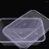 Conteneurs à emporter 50pcs boîtes transparentes avec couvercle boîte à Bento de salade de préparation de repas pour le Restaurant de cuisine