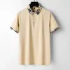 Polo da uomo di designT-shirt nera marrone scozzese 100% cotone stampato T-shirt da uomo di moda T-shirt casual di alta qualità T-shirt di lusso a maniche corte 3xl