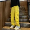 Men's Pants American Style Multi-pocket Overalls Couple Summer Quick-drying Casual Loose Straight Trousers Long Male Clothes