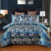 Bedding Sets European Style Satin Jacquard Beding Set Luxury Solid Color Textile Duvet Cover King Size Double Bed Bedspreads Be39