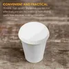 Disposable Cups Straws 100 Pcs Paper Cup Lid Covers Drinks El Drinking Jar Lids Home Household Tea Sleeve Dust-proof Coffee Mug Caps Travel