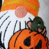 Pillow Halloween Decor Throw Case Cover Faceless Monster Pumpkin Cartoon Embroidered Canvas Home Pillowcase