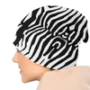 Baretten Zebrahuid Dierenpatroon Caps Herfst Winter Ski Skullies Mutsen Hoeden Unisex Dames Lente Warm Tweeërlei gebruik Motorkap Breien