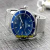 Cheap New Super Ocean Heritage AB201016 C960 154A quadrante blu asiatico 2813 orologio automatico da uomo con lunetta in ceramica cinturino in maglia di acciaio Nuovo Watc261I