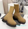 Botas longas de designer feminino moda tecido elástico lã couro salto alto luxo mostrar festa vestido casamento saia sapato