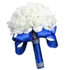 Nouveau bouquet de mariage ruban PE mousse fleurs artificielles mariée demoiselle d'honneur main bouquet mariée mousse tenant des fleurs fournitures de mariage 276y