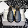 the row loafers Simple classic Real leather Round toes Flat dress shoes Walking Office Casual flats shoes Designer shoes Brown black beige white With box
