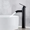Bathroom Sink Faucets Faucet Stainless Steel Waterfall Cold Water Tap Deck Mounted Basin Mixer Wide Spout Tool