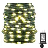 24V Safe Voltage Green Cable LED String light 10M 20M 50M 100M Christmas Garland Fairy Lights for Xmas Trees Party Wedding Decor303p