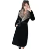 Women's Fur Sheep Shearling Coat Women Real Collar Long Winter Jacket Slim Mink Lamb Korean Fashion