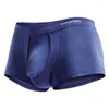 Cuecas 110kg tamanho grande boxers pênis bolso cueca correndo shorts homens