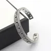 Style rétro dame femmes argent plaqué évider G lettre gravé motif ouvert Bracelets Bangle2580