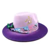 Wide Brim Hats Bucket Hand sewn Fes hat Irregular solid color panel adjustable unisex Fe felt jazz autumn winter 230928