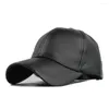 Ball Caps Dames Heren Baseball Hoed Mode Strapback Verstelbare Snapback Cap Zwart Klassiek Buitensporten Dagelijks PU-leer Trucker Cadeau