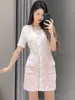 NWT Autentyczny autoportret różowy ombre mini sukienka