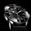 Erstklassige AAA Breit Super-Ocean Edelstahl-Herrenuhr mit drehbarer Lünette, automatische mechanische Uhr mit Gummiband, leuchtende Armbanduhr226d