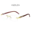 Lunettes de soleil en gros polarisées Lunettes de créateur de luxe Cartii pour femme Lunettes de soleil sans cadre en bois pour hommes Lunettes de soleil carrées en bois pour femmes