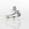 Rings Pandorara Designer Luxury Fashion Women New Dreamy Dragonfly Ring Female Fashion Niche Design Silver Plated Dragonfly Ring Gift Female