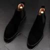 Botas de gran tamaño para hombre casual transpirable cuero genuino botines nubuck chelsea botines joven caballero zapatos de vaquero otoño invierno 230928