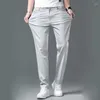 Jeans masculinos plus size 42 44 46 primavera e verão fino antracite slim fit moda casual estiramento lavado calças jeans