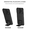 Schokbestendige Hybrid Dual Layer Kickstand Cases Voor iPhone 15 Pro Max 14 13 12 11 XR XS X 8 7 slide Camera Bescherming Beugel Telefoon Covers