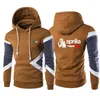 Hoodies masculinos moda primavera outono aprilia racing logotipo retalhos pulôver moletom casual manga longa algodão com capuz