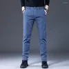 Męskie spodnie jesienne mrożone menu Casual Men Business Stretch Fashion Marka odzieży Prosty Slim Fit Spodni Mężczyzna duży rozmiar 28-38