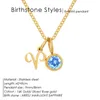 Pendentif Colliers Personnalisé Tridimensionnel Birthstone Douze Signes du Zodiaque Collier Femme Lumière Luxe Coloré Strass