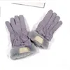 ファッション女性新しい革の手袋ボウノットミトンは、タグ卸売とブランド3色の5本の指