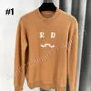 Maglione lavorato a maglia pullover girocollo da donna con lettera logo