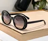 둥근 선글라스 반짝이는 검은 색/회색 음영 여성 디자이너 선글라스 음영 UV400 안경 상자