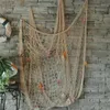 Wall Stickers Nautical Fishing Net Hanging The Mediterranean Sea Style Beach Party Shells Vintage HouseholdGarden Decoration Supplies 230928