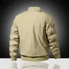 Men's Jackets Men's jacket Spring and Autumn loose casual top Functional multi pocket work jacket Flying jacket Motorcycle tactical jacket 230928