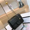 Avestruz acolchoado escova bola flap sacos designer bolsas de luxo carteiras vintage preto ouro metal hardware corrente mulheres crossbody bolsa de ombro com bolsa