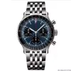 Breit watches 2023 Mens Automatic breit Watch Leather Strap Blue Black Sapphire Wristwatches Super Luminous Montre de Luxe BB2 Quartz-Battery Men's Round Watches