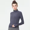 Ny mode toppsäljande designer kvinnors träningjackor lättvikt rinnande jacka full zip track toppar sportkläder med tumhål