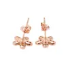 Earrings Pandorara Designer Luxury Fashion Women Rose Gold Plated Zircon Daisy Earrings New Shiny Daisy Earrings Fresh And Lovely Flower Earrings