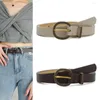 Belts For Students All-match Fashion Design Waist Belt Round Buckle Corset Women Adjustable Waistband