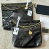 Lyxdesigner CC Bag Högkvalitativ tygväska Kvinnor Män kopplingskedja shoppare hobo 22 väska grossist mode korsbodi axel mini tote handväska rosa väskor