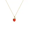 Pendant Necklaces Strawberry Necklace For Women Personalized Versatile Insignia Fashion Korean Style Pendentif Diamant Femme Pearl
