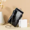 Bolsos de lujo de cuero genuino encerado con aceite, bolsos de cadena a la moda para mujer, nuevos bolsos cruzados para mujer, bolso de mano, cartera para teléfono