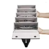 Astucci per gioielli Scaffale per occhiali da sole da viaggio a 5 slot Scatola per occhiali in PU Organizzatore per display con cornice multi-sospesa per uomo donna