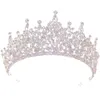 Hair Clips Shiny Crystal Bride Crown Dress Wedding Birthday Jewelry Accessories Tiaras Headpiece For Women Metal Fashion Hairwear