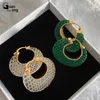 Stud GuanLong Korean Colorful Big Geometric Circle Hoop Earrings Luxury Acrylic Earring For Women Chunky Punk Round Ear Jewelry Gifts 230928