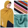 Bufandas Elegantes Mujeres modestas Burbuja Gasa Sólido Oversizes Musulmán Cabeza Bufanda Damas Mantón y abrigo Foulard femenino Hijab Estolas 230928