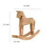 Decorative Figurines 4x Kids Rocking Horse Decor Table Toddler Wood For Toddlers