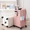 Suitcases Large Capacity Travel Case 20 24 26 28 Inch Universal Wheel Luggage Double Combination Lock With Cup Holder Fashion Suitcase