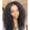 Brazilian Curly V PART Wigs Human Hair For Women Upgrade vPart Wig natural black deep curl Wigs Quick Easy Install Glueless Wig 130%density thin part