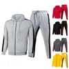 Gym Odzież Mężczyźni TrackSuit Przytulny bluza spodnie dresowe Sprężyna jesienna streetwear Trendy Relaked Fitbed Mankiet Spodnie z kapturem z kapturem