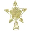 Kerstdecoraties Handige lichtgewicht boom ornamenten Vijfpuntige Star Decoration Home Xmas Topper